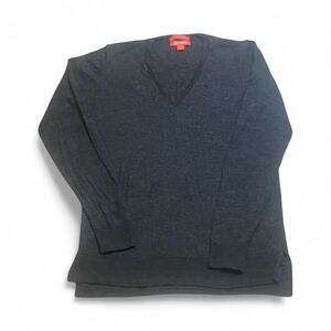 Joe Fresh Dark Gray V-Neck Sweater XL